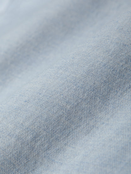 Aleks Heather Oxford Shirt Lt Blue Heather