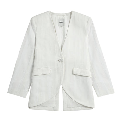 Textured Striped Blazer