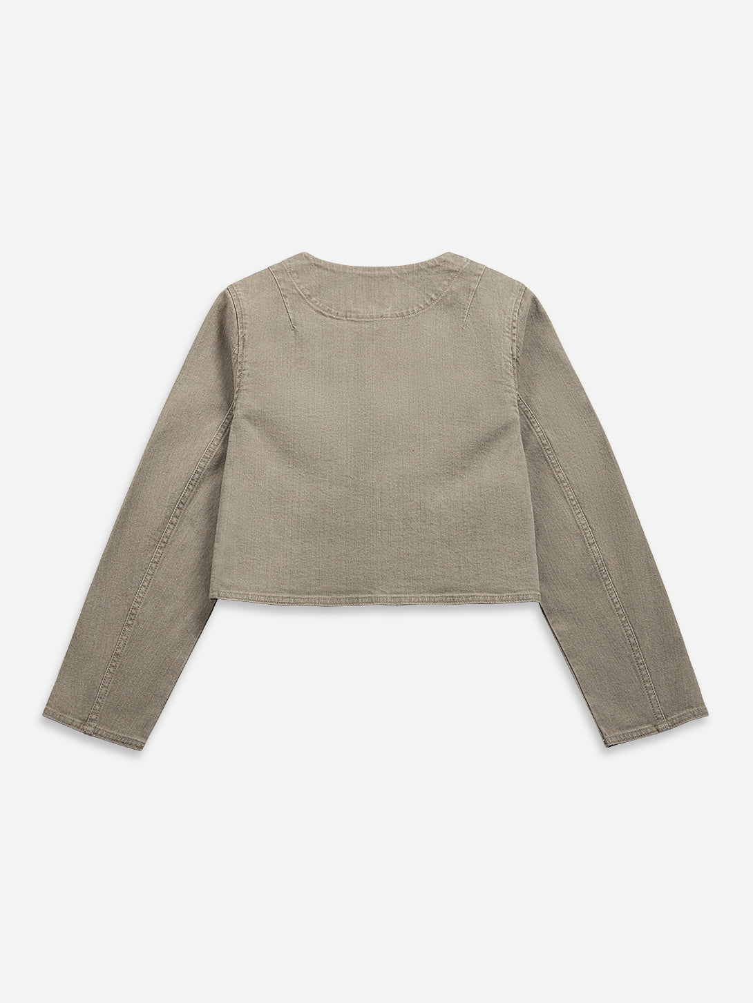 Cropped Denim Jacket Sand