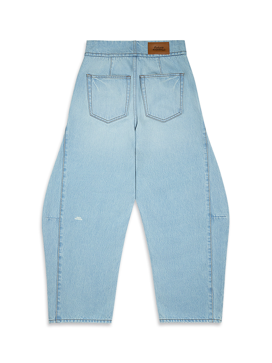 Bleached 3D Barrel Jeans