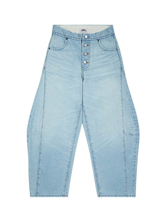Bleached 3D Barrel Jeans
