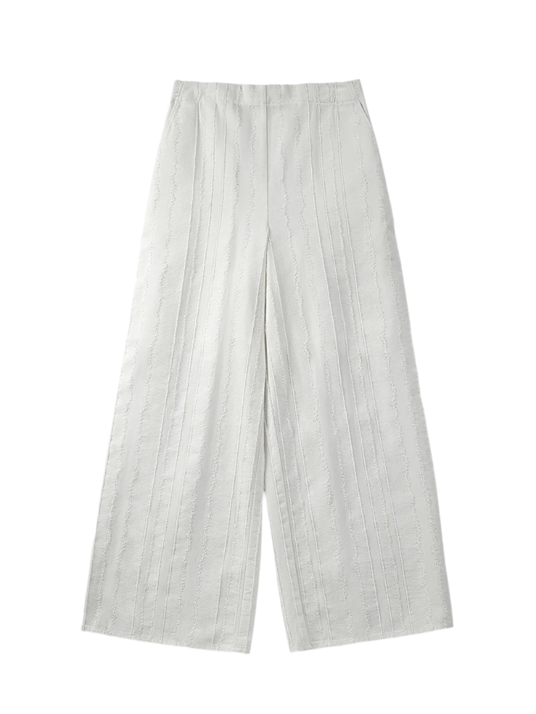 Textured Striped Pants