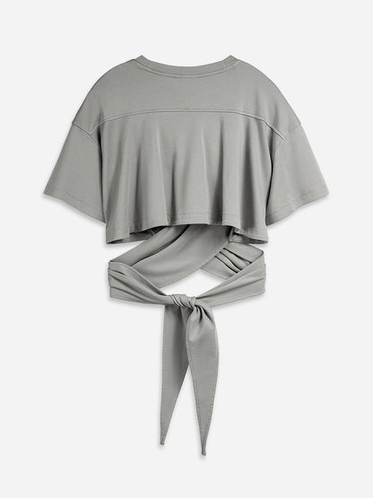 Cropped Wrap Tee