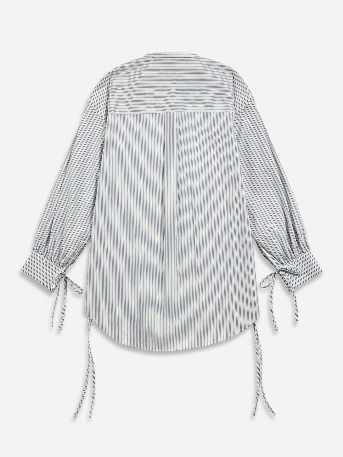 Ribbon Cuff Stripe Shirt