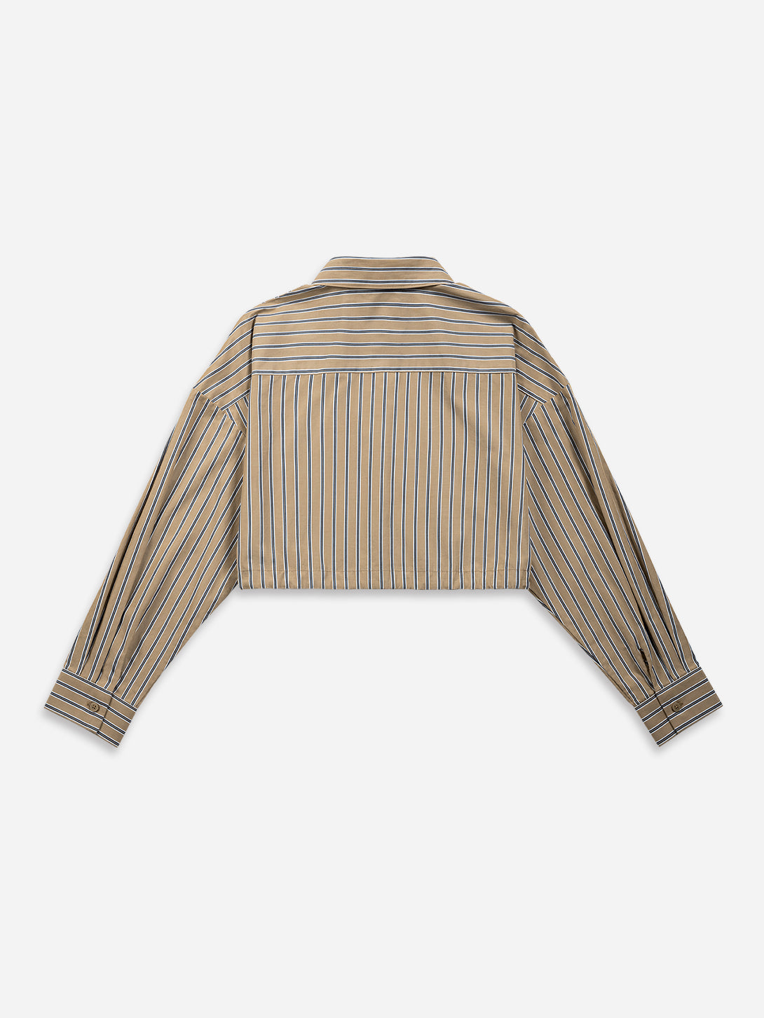 Gathered-waist Stripe Shirt