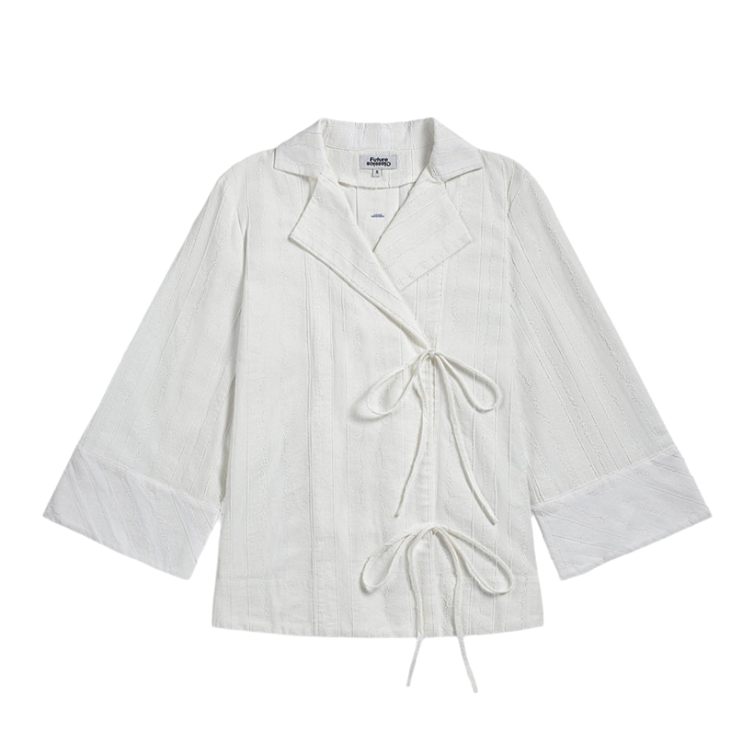 Textured Striped Overshirt