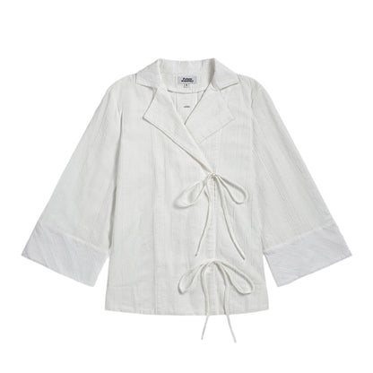 Textured Striped Overshirt