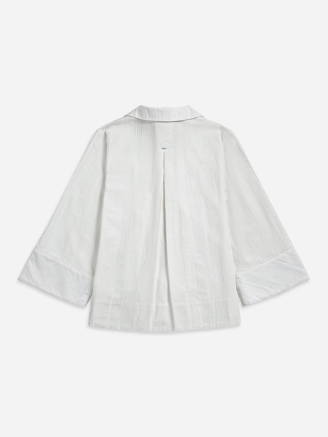 Textured Striped Overshirt