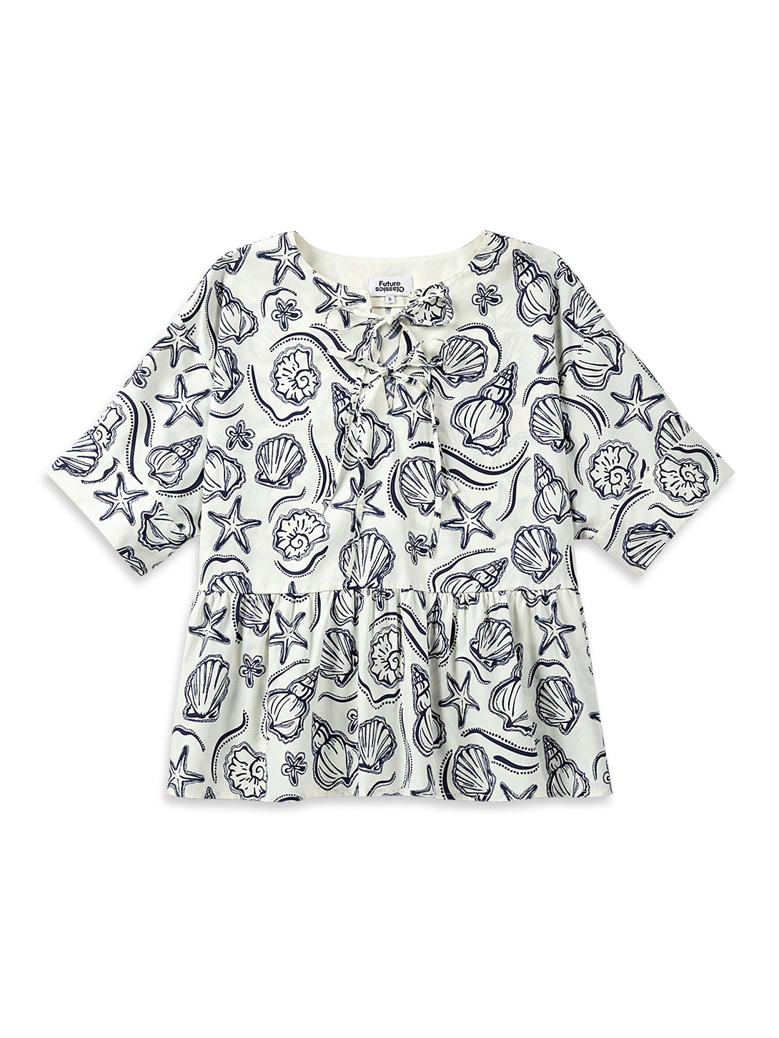 Seashell Gathered Blouse