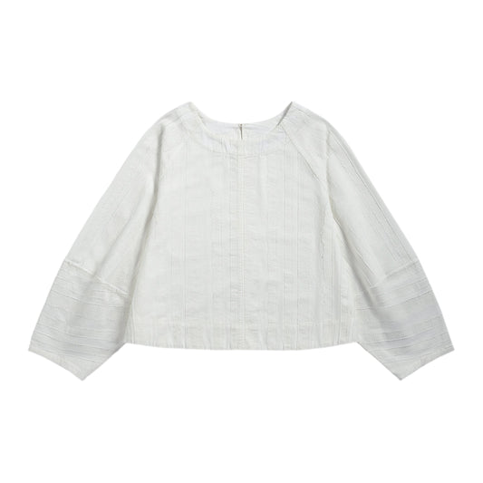 Textured Striped LS Top