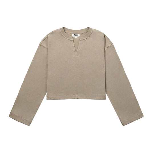 Pleated Shoulder Sweatshirt