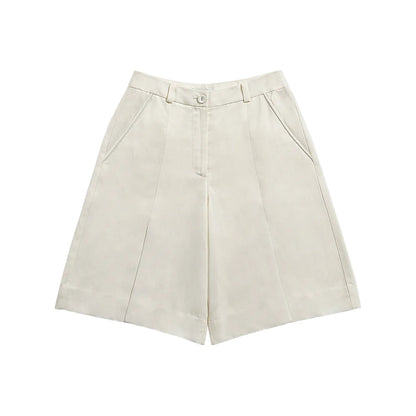 Front Slits Tailored Shorts