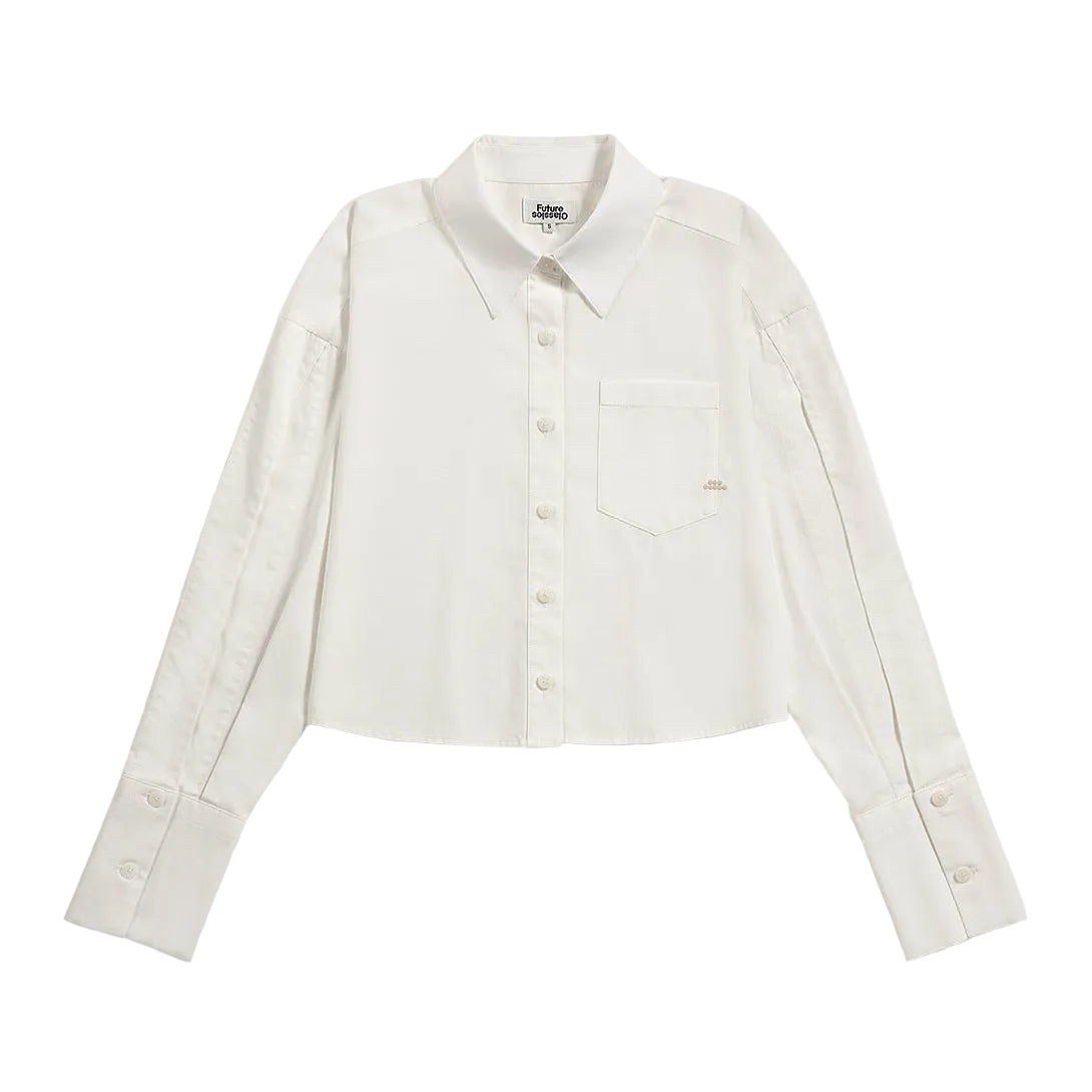 Split Sleeves Cropped Shirt