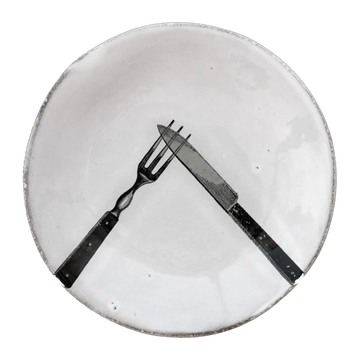 Small Fork and Knife Plate