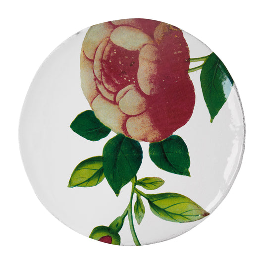 18th c Fan Crimson Rosea Plate