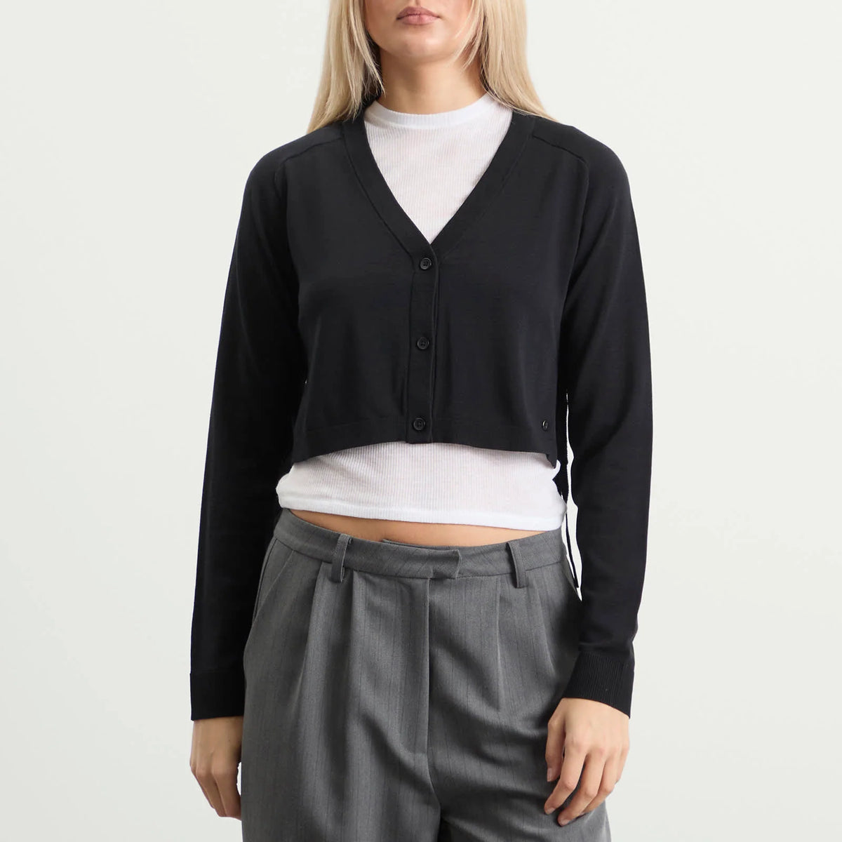 Burtun Cropped Open Side Cardigan