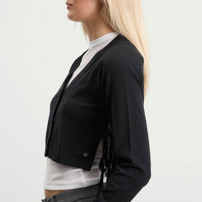 Burtun Cropped Open Side Cardigan