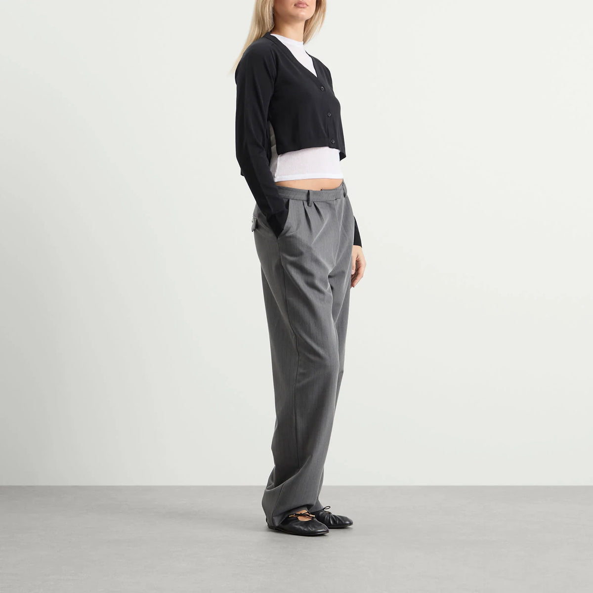 Burtun Cropped Open Side Cardigan