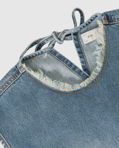 Tie Side Denim Tank Top