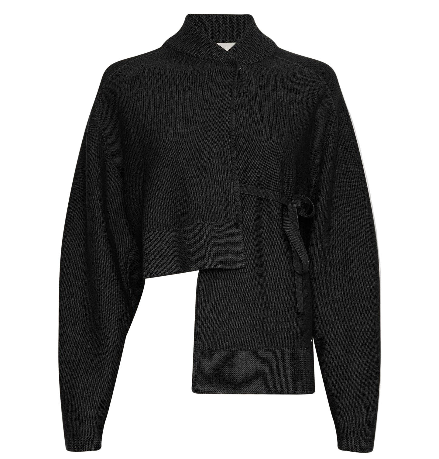 Asymmetric Merino Wool Cardigan