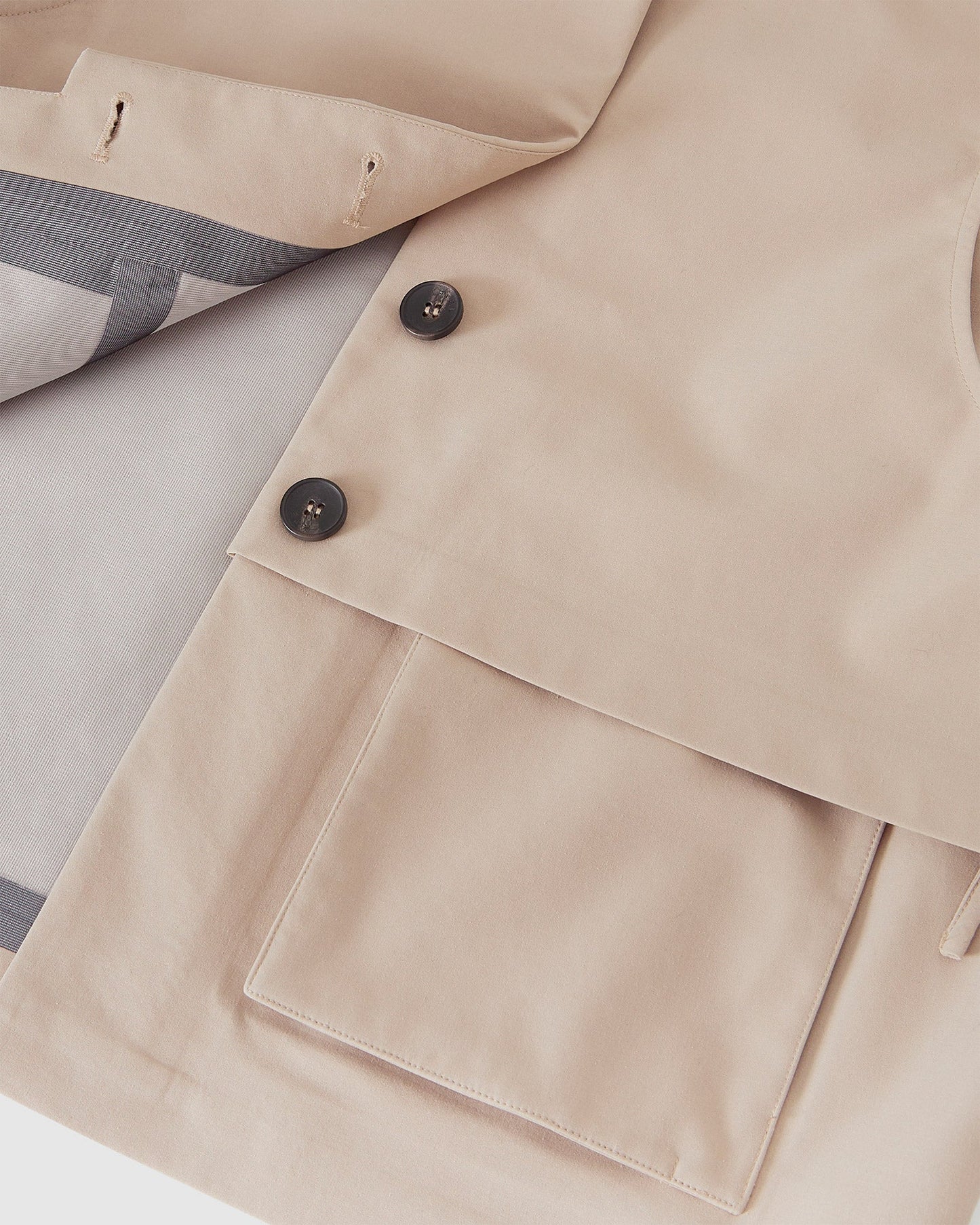 Double Layer Short Trench Coat