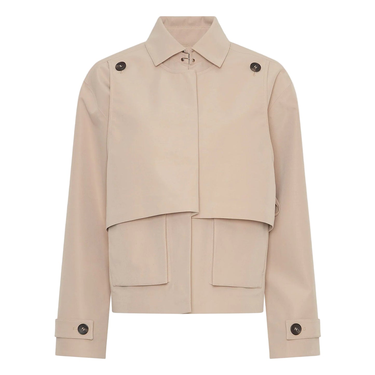 Double Layer Short Trench Coat