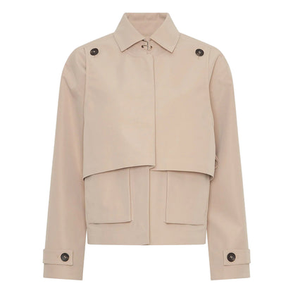 Double Layer Short Trench Coat