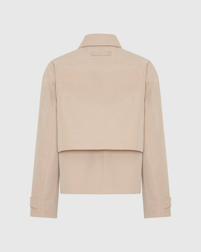 Double Layer Short Trench Coat