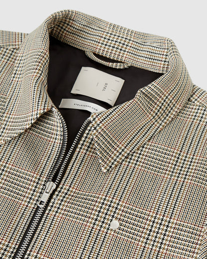 Boxy Check Double-Zip Jacket
