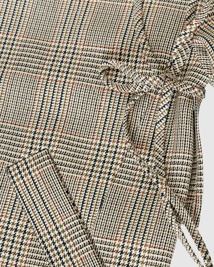 Boxy Check Double-Zip Jacket