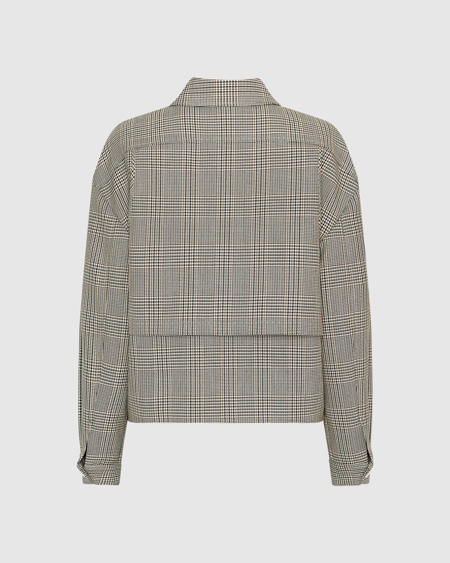 Boxy Check Double-Zip Jacket