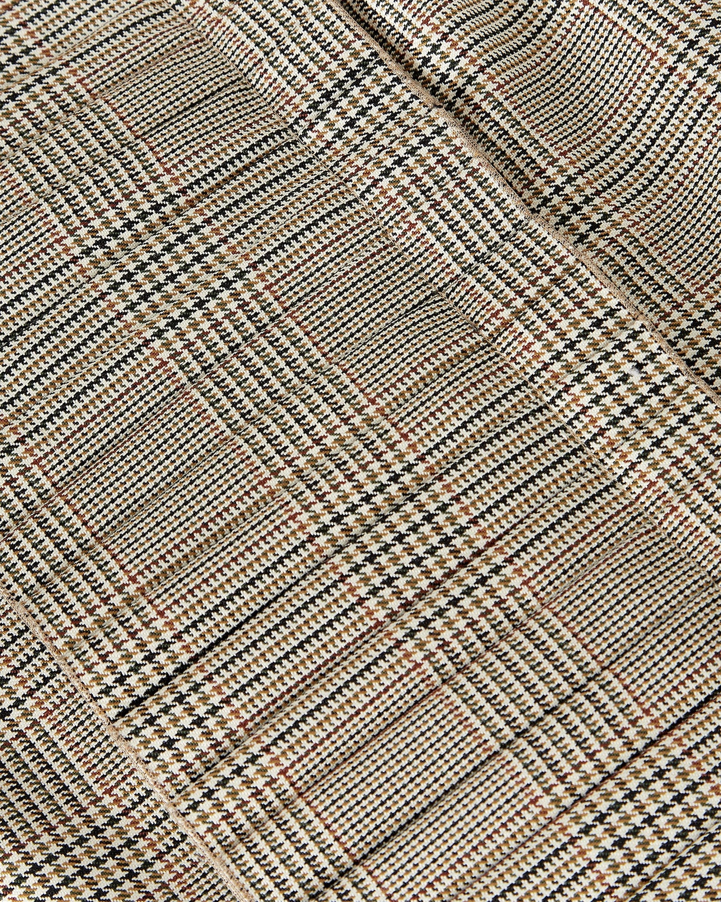 Boxy Check Pleated Top