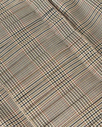 Boxy Check Pleated Top