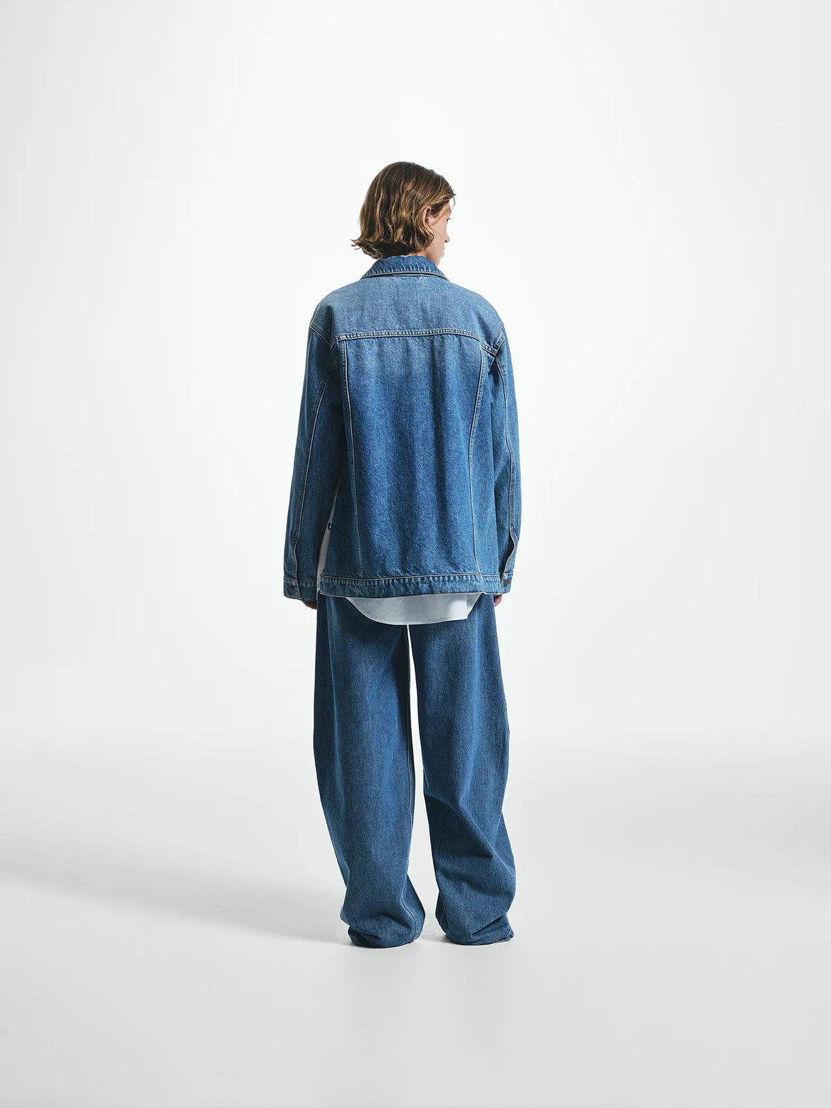 Split Hem Relaxed Denim Jacket