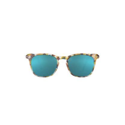 SUN #E Blue Tortoise Mirror Soft Grey Lenses