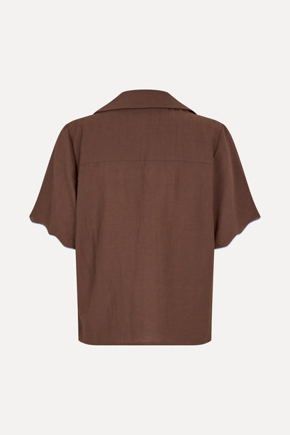 2133 Scalloped Short Sleeve Shirt