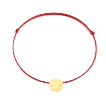 la mome bijou Bracelets Life is a Party Gold Plated Red