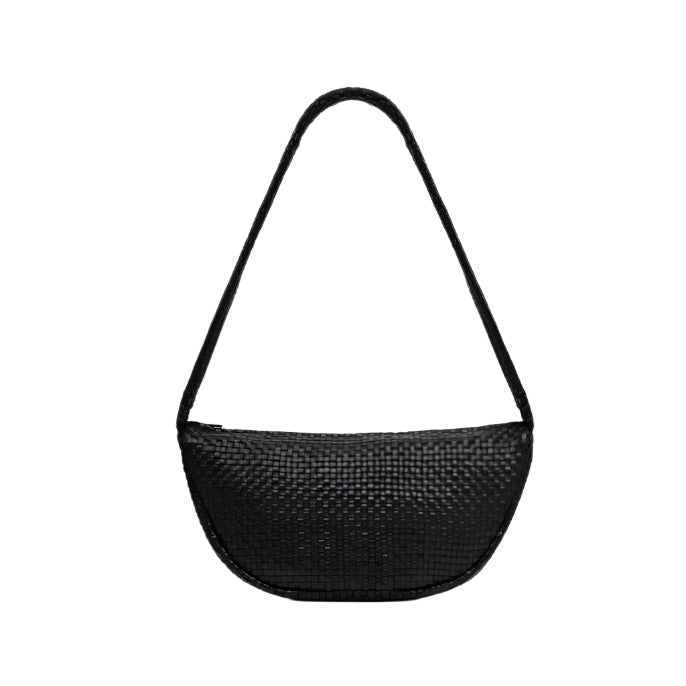 Lattice Weave Crescent Bag