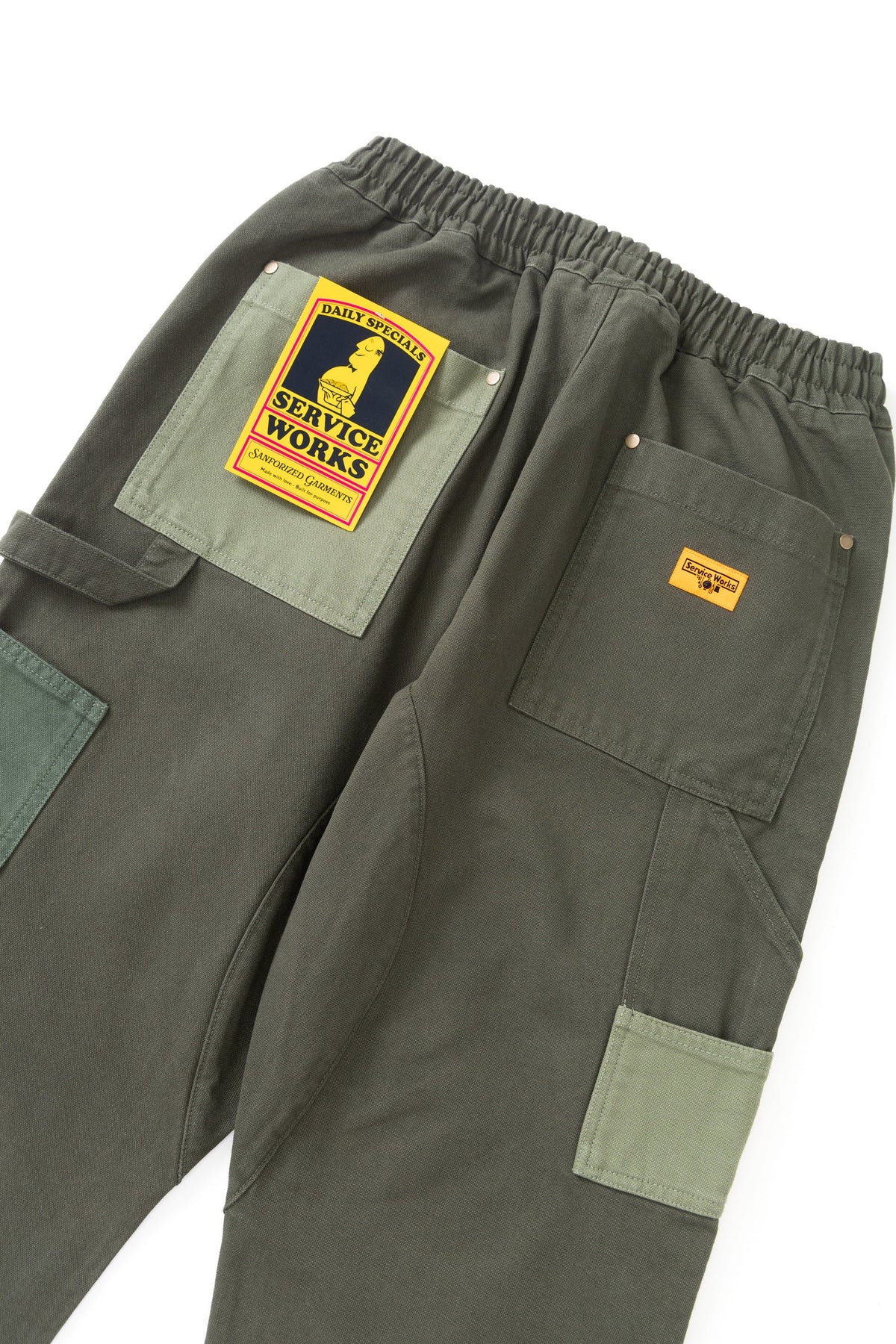 Patchwork Utility Chef Pants