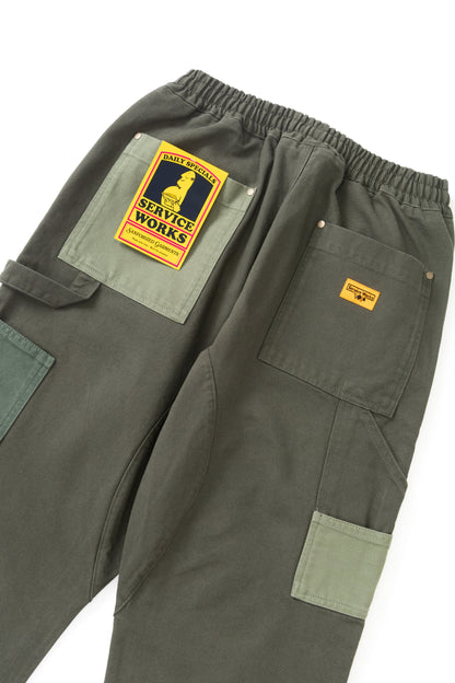 Patchwork Utility Chef Pants