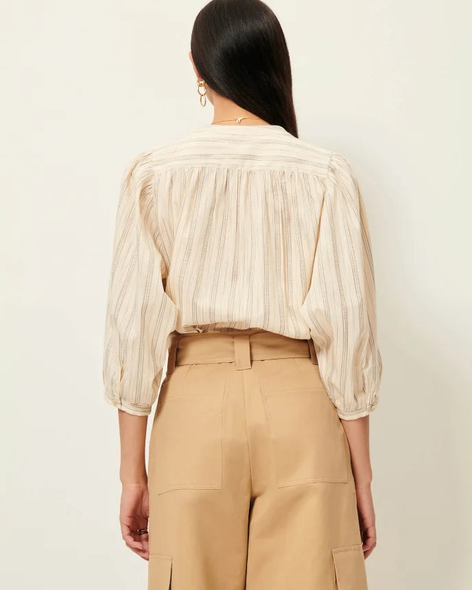 A View Blouse With Puff Sleeves