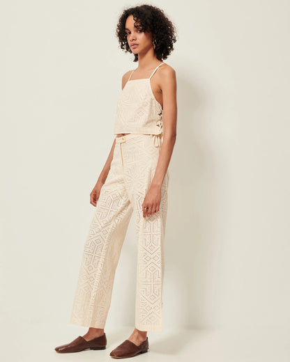 Allindy Embroidered Pants