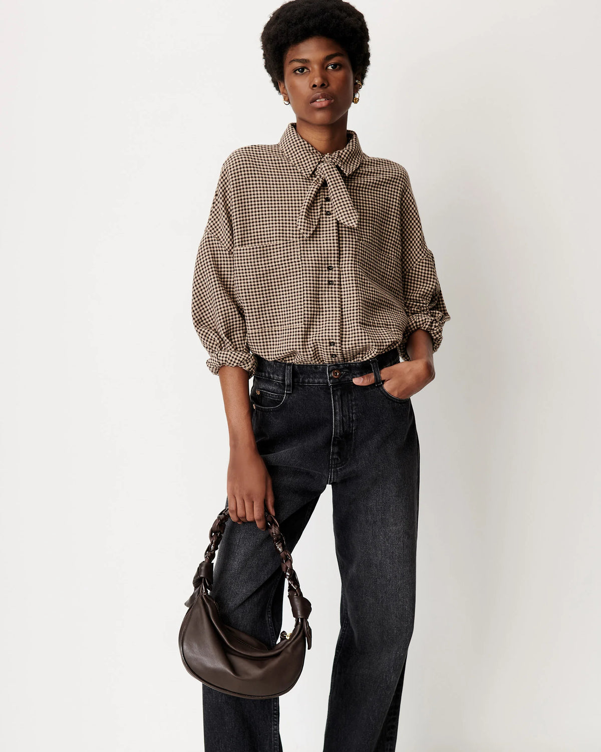 Cecily Shirt With Knotted Collar