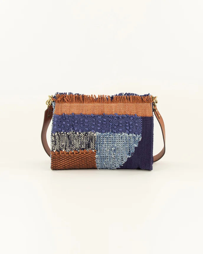Farawa Blue Woven Shoulder Bag