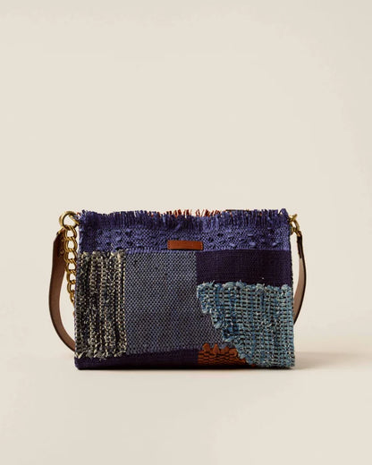 Farawa Blue Woven Shoulder Bag