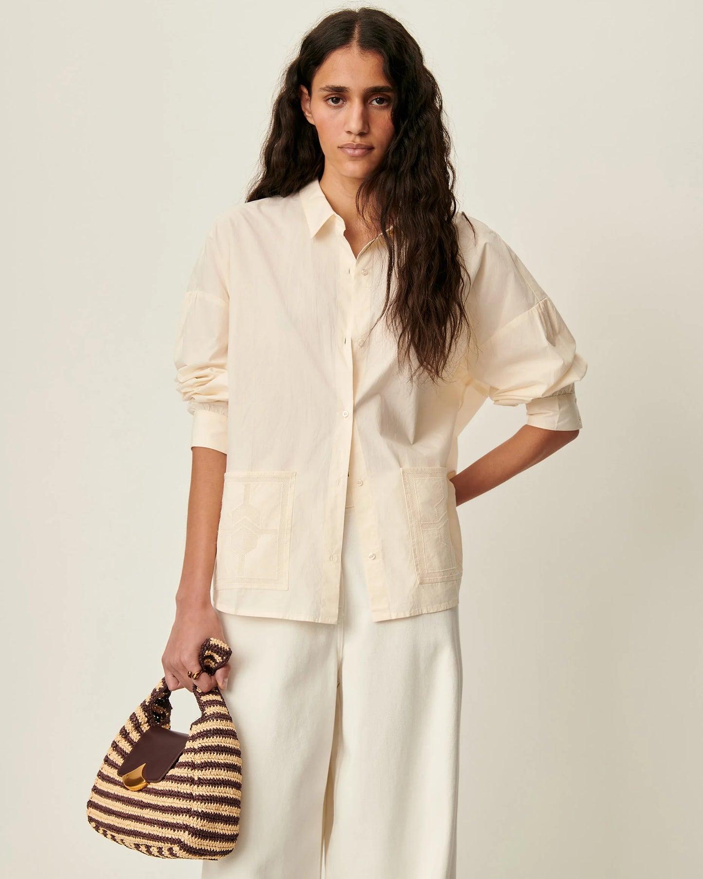 Flores Back Cut-Out Shirt