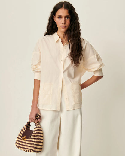 Flores Back Cut-Out Shirt