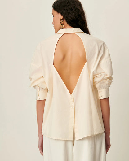 Flores Back Cut-Out Shirt