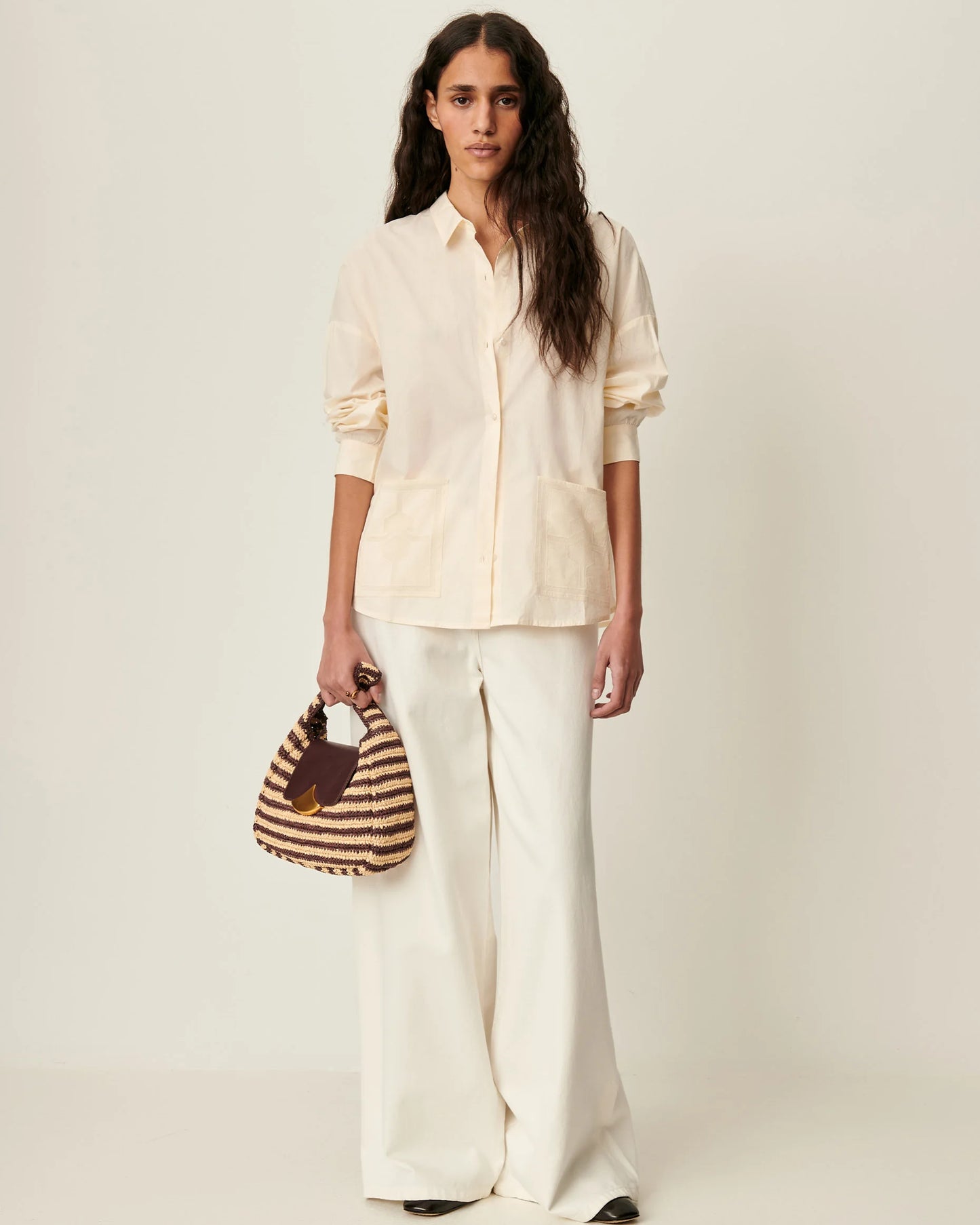 Flores Back Cut-Out Shirt