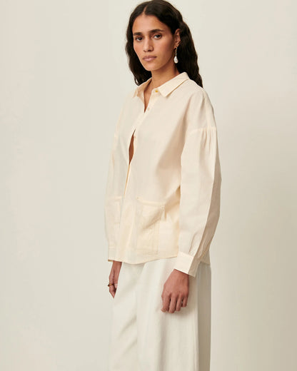 Flores Back Cut-Out Shirt